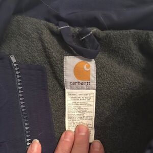 Carhartt Navy Jacket with Grey Lining